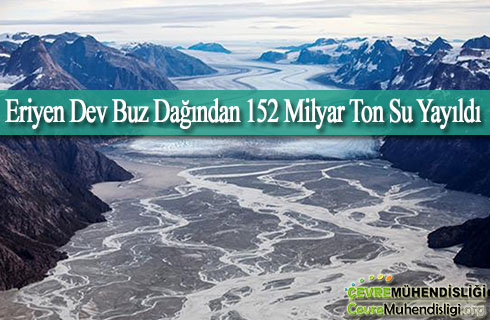 eriyen dev buz dagindan 152 milyar ton su yayildi