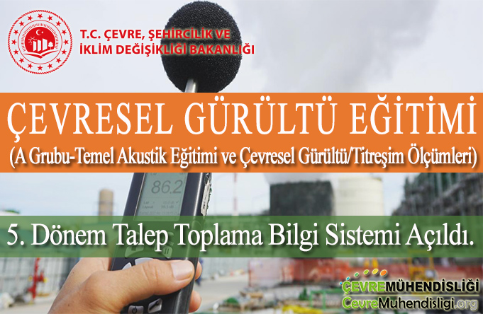 Çevresel Gürültü Eğitim Programı (A Grubu-Temel Akustik Eğitimi ve Çevresel Gürültü/Titreşim Ölçümleri) Eğitimi Ön Başvurusu - 5.Dönem
