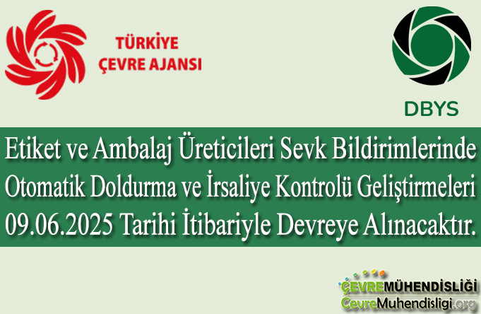 Etiket ve Ambalaj Üreticileri Sevk Bildirimleri Hakkında Duyuru