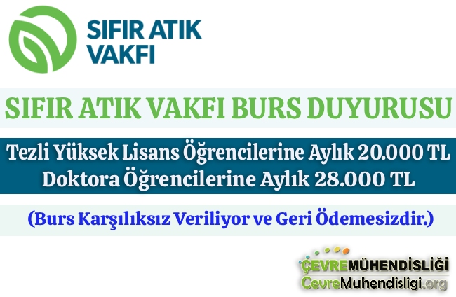sifir atik vakfi burs duyurusu 2025