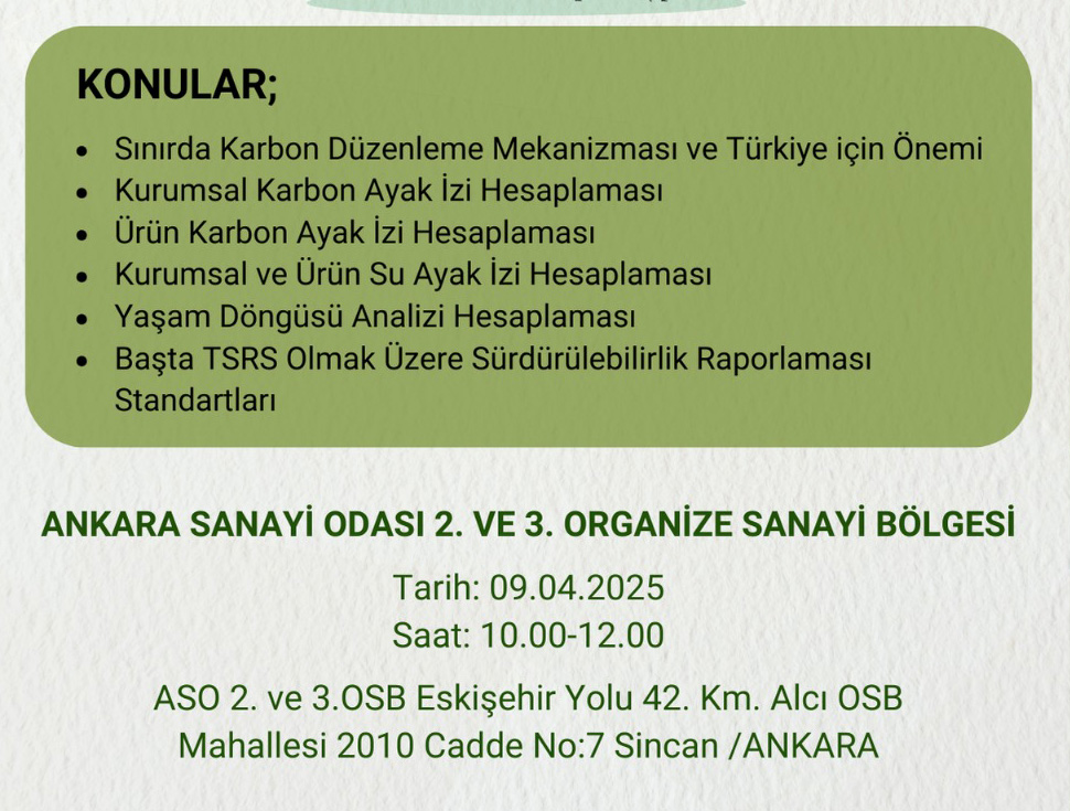 surdurulebilir gelecek ucretsiz etkinlik konular