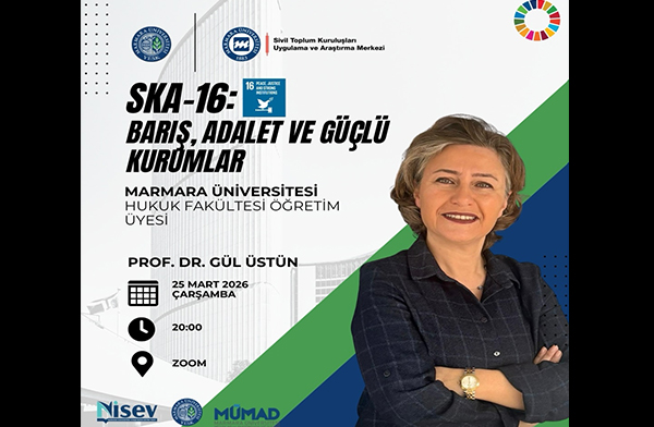SKA16: BARIŞ, ADALET VE GÜÇLÜ KURUMLAR EĞİTİMİ - 25 MART 2026 | ÜCRETSİZ & SERTİFİKALI & ONLINE