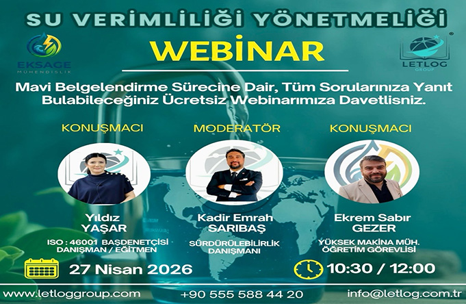 Su Verimliliği Yönetmeliği & Mavi Belge Süreci Webinarı - 27.04.2026 (ÜCRETSİZ)